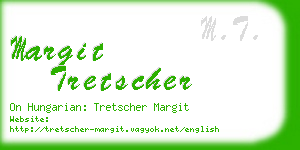 margit tretscher business card